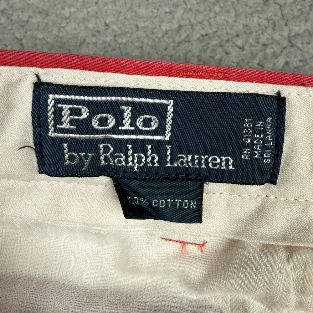 Polo Ralph Lauren Shorts Mens 42 Red Flat Front 10